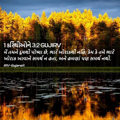 Picture 02 - 1 કરિંથીઓને 3:2 GUJIRV - મેં તમને દૂધથી - Bible Verse Picture