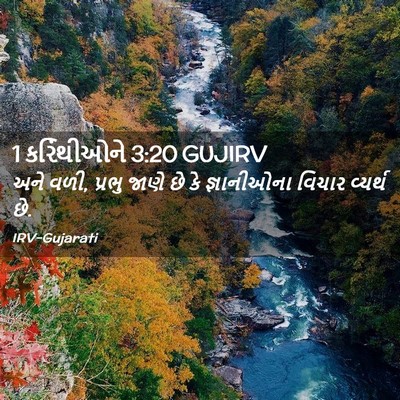 Picture 02 - 1 કરિંથીઓને 3:20 GUJIRV - અને વળી, પ્રભુ જાણે - Bible Verse Picture