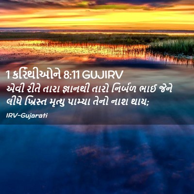 Picture 02 - 1 કરિંથીઓને 8:11 GUJIRV - એવી રીતે તારા - Bible Verse Picture