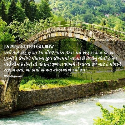 Picture 02 - 1 કાળવૃતાંત 11:19 GUJIRV - પછી તેણે કહ્યું, - Bible Verse Picture