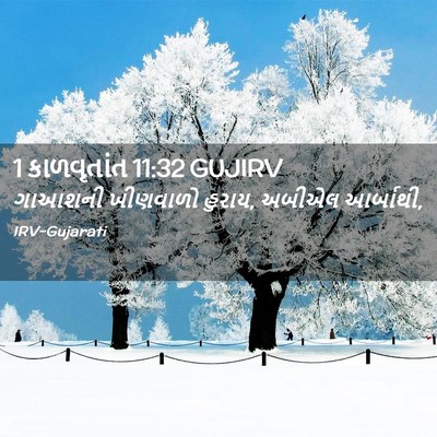 Picture 02 - 1 કાળવૃતાંત 11:32 GUJIRV - ગાઆશની ખીણવાળો - Bible Verse Picture