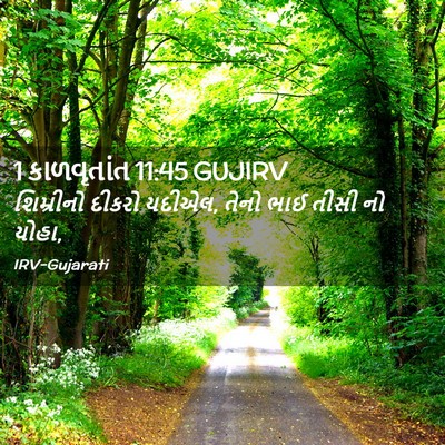 Picture 02 - 1 કાળવૃતાંત 11:45 GUJIRV - શિમ્રીનો દીકરો - Bible Verse Picture