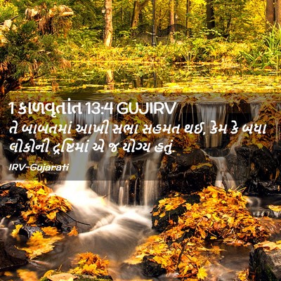 Picture 02 - 1 કાળવૃતાંત 13:4 GUJIRV - તે બાબતમાં આખી સભા - Bible Verse Picture