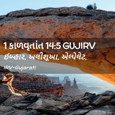 Picture 02 - 1 કાળવૃતાંત 14:5 GUJIRV - ઈબ્હાર, અલીશૂઆ, - Bible Verse Picture