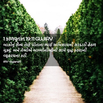 Picture 02 - 1 કાળવૃતાંત 19:11 GUJIRV - બાકીનું સૈન્ય - Bible Verse Picture