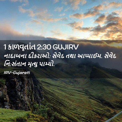 Picture 02 - 1 કાળવૃતાંત 2:30 GUJIRV - નાદાબના દીકરાઓ: - Bible Verse Picture