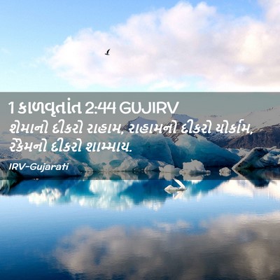 Picture 02 - 1 કાળવૃતાંત 2:44 GUJIRV - શેમાનો દીકરો - Bible Verse Picture