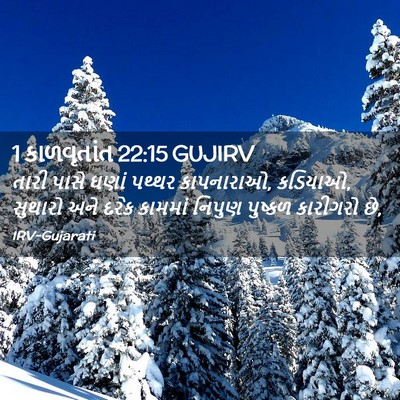 Picture 02 - 1 કાળવૃતાંત 22:15 GUJIRV - તારી પાસે ઘણાં - Bible Verse Picture