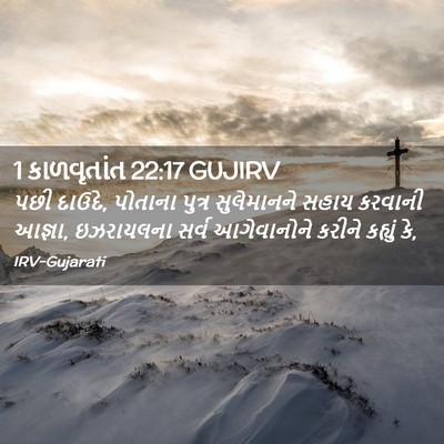 Picture 02 - 1 કાળવૃતાંત 22:17 GUJIRV - પછી દાઉદે, પોતાના - Bible Verse Picture