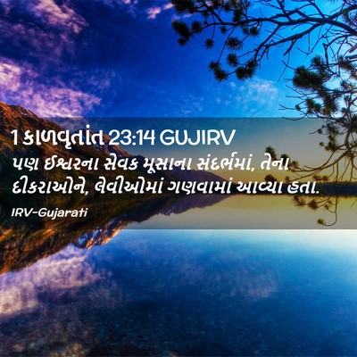 Picture 02 - 1 કાળવૃતાંત 23:14 GUJIRV - પણ ઈશ્વરના સેવક - Bible Verse Picture