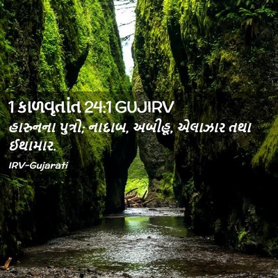 Picture 02 - 1 કાળવૃતાંત 24:1 GUJIRV - હારુનના પુત્રો; - Bible Verse Picture