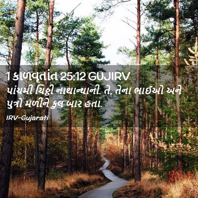 Picture 02 - 1 કાળવૃતાંત 25:12 GUJIRV - પાંચમી ચિઠ્ઠી - Bible Verse Picture