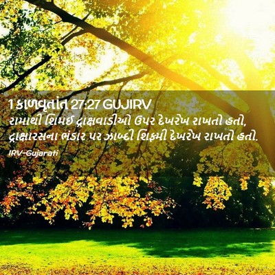Picture 02 - 1 કાળવૃતાંત 27:27 GUJIRV - રામાથી શિમઈ - Bible Verse Picture