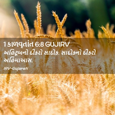 Picture 02 - 1 કાળવૃતાંત 6:8 GUJIRV - અહિટૂબનો દીકરો - Bible Verse Picture