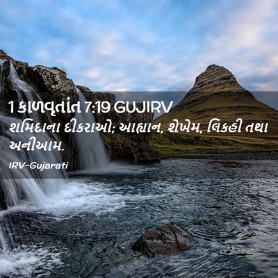 Picture 02 - 1 કાળવૃતાંત 7:19 GUJIRV - શમિદાના દીકરાઓ; - Bible Verse Picture