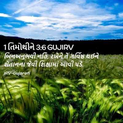 Picture 02 - 1 તિમોથીને 3:6 GUJIRV - બિનઅનુભવી નહિ, - Bible Verse Picture