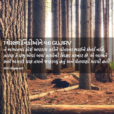 Picture 02 - 1 થેસ્સલોનિકીઓને 4:6 GUJIRV - તે બાબતમાં કોઈ - Bible Verse Picture