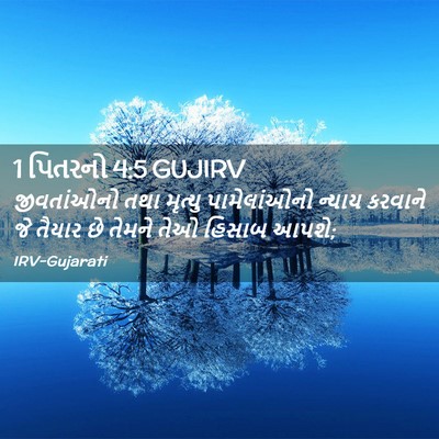 Picture 02 - 1 પિતરનો 4:5 GUJIRV - જીવતાંઓનો તથા - Bible Verse Picture