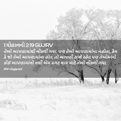 Picture 02 - 1 યોહાનનો 2:19 GUJIRV - તેઓ આપણામાંથી - Bible Verse Picture