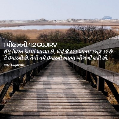 Picture 02 - 1 યોહાનનો 4:2 GUJIRV - ઈસુ ખ્રિસ્ત - Bible Verse Picture