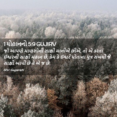 Picture 02 - 1 યોહાનનો 5:9 GUJIRV - જો આપણે માણસોની - Bible Verse Picture