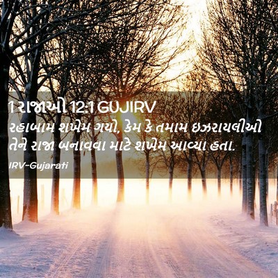 Picture 02 - 1 રાજાઓ 12:1 GUJIRV - રહાબામ શખેમ ગયો, - Bible Verse Picture