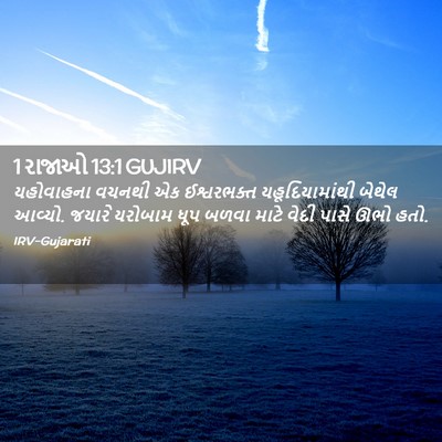 Picture 02 - 1 રાજાઓ 13:1 GUJIRV - યહોવાહના વચનથી એક - Bible Verse Picture