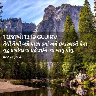Picture 02 - 1 રાજાઓ 13:19 GUJIRV - તેથી તેઓ બન્ને - Bible Verse Picture