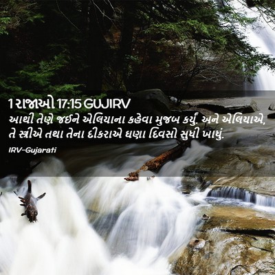 Picture 02 - 1 રાજાઓ 17:15 GUJIRV - આથી તેણે જઈને - Bible Verse Picture