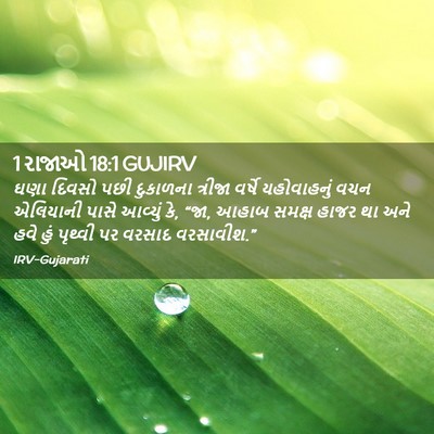Picture 02 - 1 રાજાઓ 18:1 GUJIRV - ઘણા દિવસો પછી - Bible Verse Picture