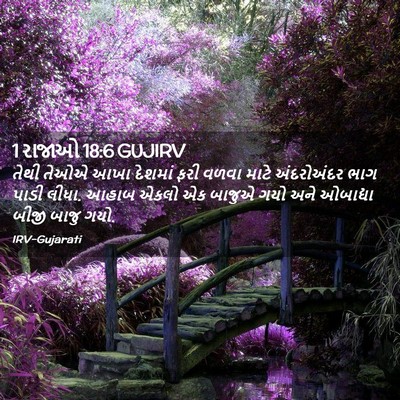 Picture 02 - 1 રાજાઓ 18:6 GUJIRV - તેથી તેઓએ આખા - Bible Verse Picture