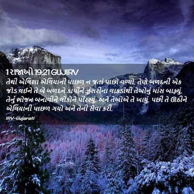 Picture 02 - 1 રાજાઓ 19:21 GUJIRV - તેથી એલિશા - Bible Verse Picture