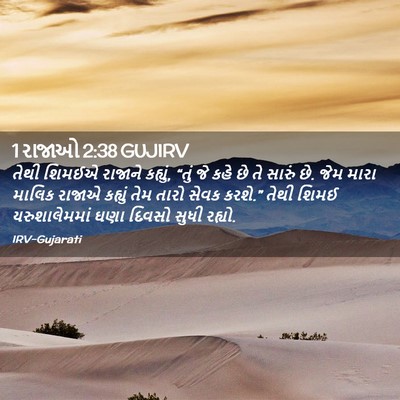 Picture 02 - 1 રાજાઓ 2:38 GUJIRV - તેથી શિમઈએ રાજાને - Bible Verse Picture