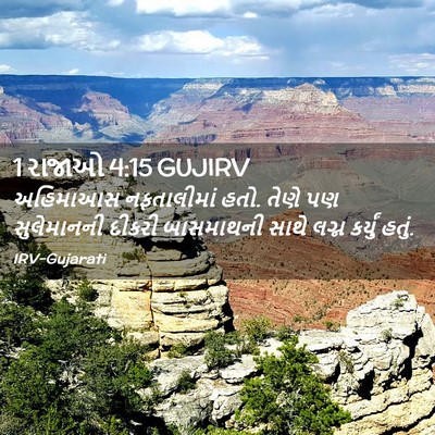 Picture 02 - 1 રાજાઓ 4:15 GUJIRV - અહિમાઆસ નફતાલીમાં - Bible Verse Picture