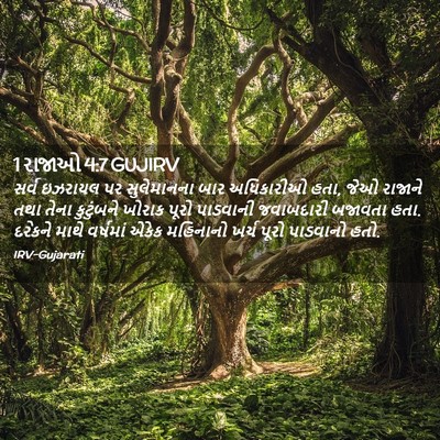 Picture 02 - 1 રાજાઓ 4:7 GUJIRV - સર્વ ઇઝરાયલ પર - Bible Verse Picture