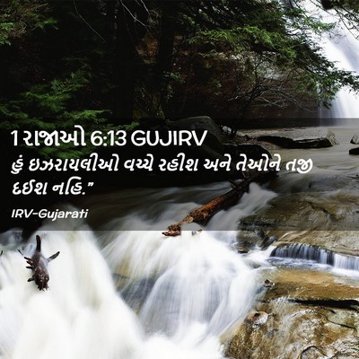 Picture 02 - 1 રાજાઓ 6:13 GUJIRV - હું ઇઝરાયલીઓ - Bible Verse Picture