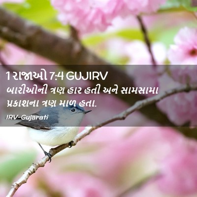 Picture 02 - 1 રાજાઓ 7:4 GUJIRV - બારીઓની ત્રણ હાર - Bible Verse Picture