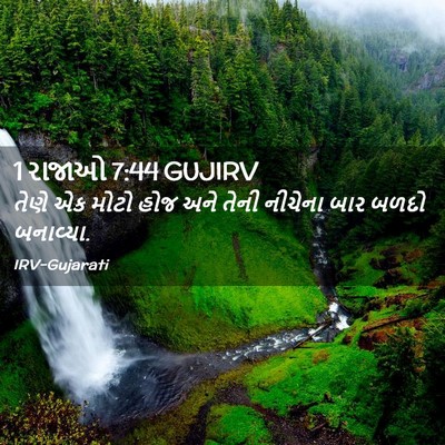 Picture 02 - 1 રાજાઓ 7:44 GUJIRV - તેણે એક મોટો હોજ - Bible Verse Picture