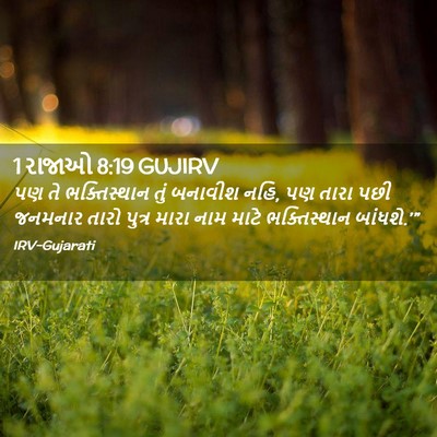 Picture 02 - 1 રાજાઓ 8:19 GUJIRV - પણ તે ભક્તિસ્થાન - Bible Verse Picture