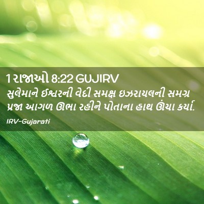 Picture 02 - 1 રાજાઓ 8:22 GUJIRV - સુલેમાને ઈશ્વરની - Bible Verse Picture