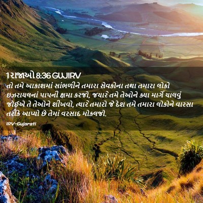 Picture 02 - 1 રાજાઓ 8:36 GUJIRV - તો તમે આકાશમાં - Bible Verse Picture