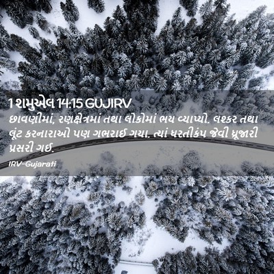 Picture 02 - 1 શમુએલ 14:15 GUJIRV - છાવણીમાં, - Bible Verse Picture