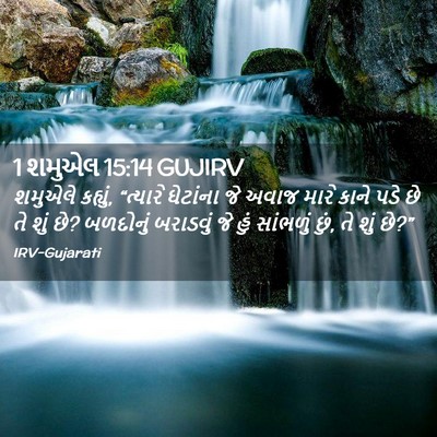 Picture 02 - 1 શમુએલ 15:14 GUJIRV - શમુએલે કહ્યું, - Bible Verse Picture