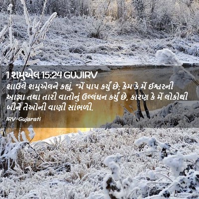 Picture 02 - 1 શમુએલ 15:24 GUJIRV - શાઉલે શમુએલને - Bible Verse Picture