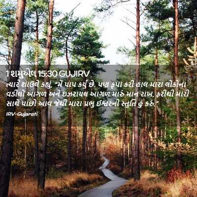 Picture 02 - 1 શમુએલ 15:30 GUJIRV - ત્યારે શાઉલે - Bible Verse Picture