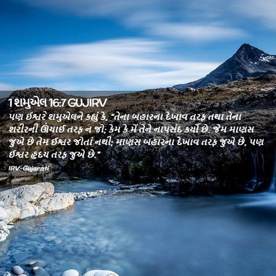 Picture 02 - 1 શમુએલ 16:7 GUJIRV - પણ ઈશ્વરે શમુએલને - Bible Verse Picture