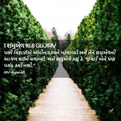 Picture 02 - 1 શમુએલ 16:8 GUJIRV - પછી યિશાઈએ - Bible Verse Picture