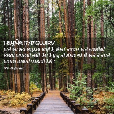 Picture 02 - 1 શમુએલ 17:47 GUJIRV - અને આ સર્વ સમુદાય - Bible Verse Picture