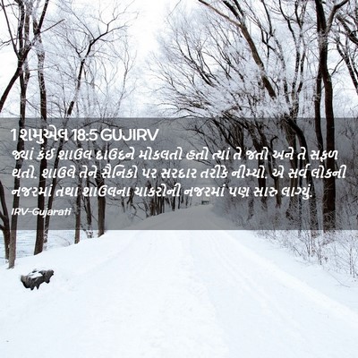 Picture 02 - 1 શમુએલ 18:5 GUJIRV - જ્યાં કંઈ શાઉલ - Bible Verse Picture