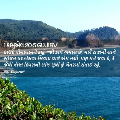 Picture 02 - 1 શમુએલ 20:5 GUJIRV - દાઉદે યોનાથાનને - Bible Verse Picture
